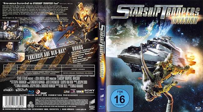 Starship Troopers Invasion blu ray cover german