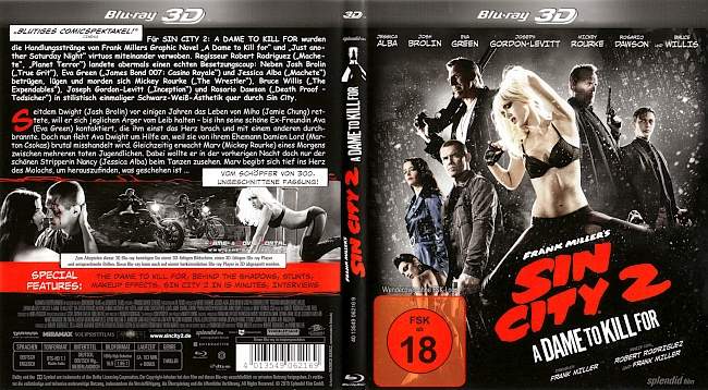 Sin City 2 3D Blu ray blu ray cover german
