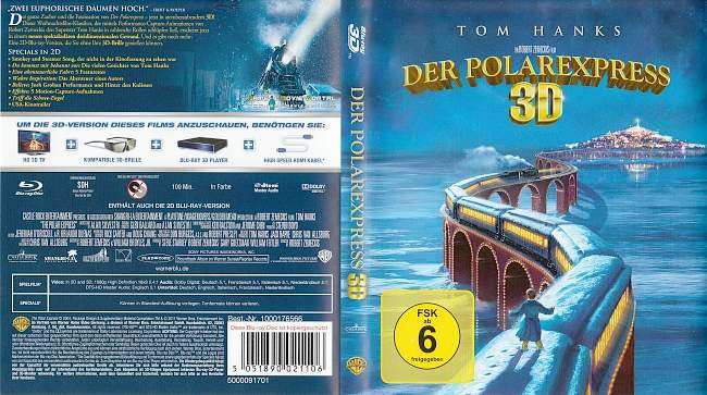 Der Polarexpress 3D blu ray cover german