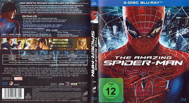 The Amazing Spider Man german blu ray cover
