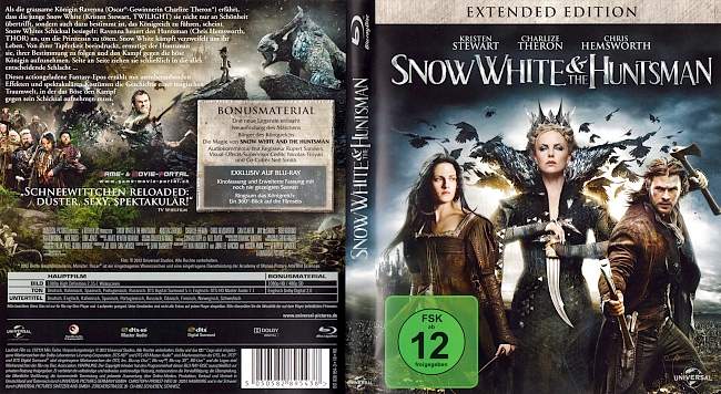 Snow White And The Huntsman blu ray cover german
