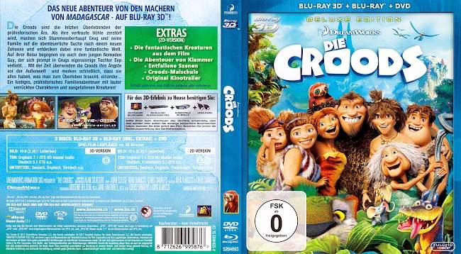 The Croods 3D Blue ray Blueray Bluray blu ray cover german