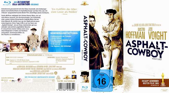 Asphalt Cowboy german blu ray cover