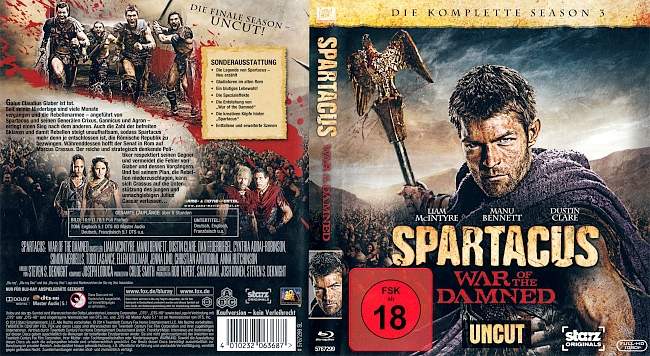 Spartacus War of the Damned blu ray cover german
