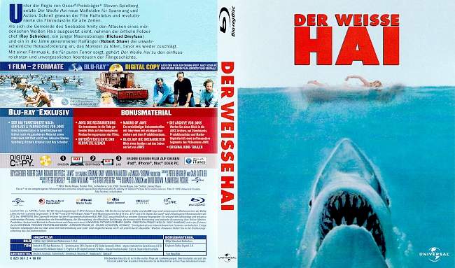 Der Weisse Hai Jaws german blu ray cover