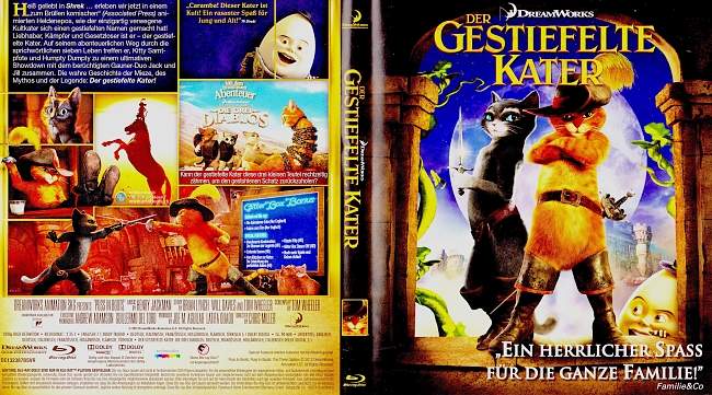 Der gestiefelte Kater Puss in Boots german blu ray cover