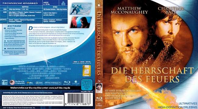 Die Herrschaft des Feuers blu ray cover german