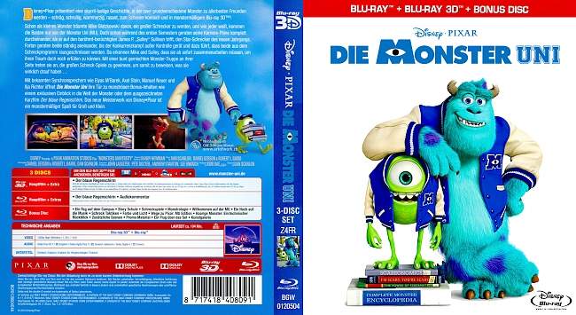 Die Monster Uni german blu ray cover