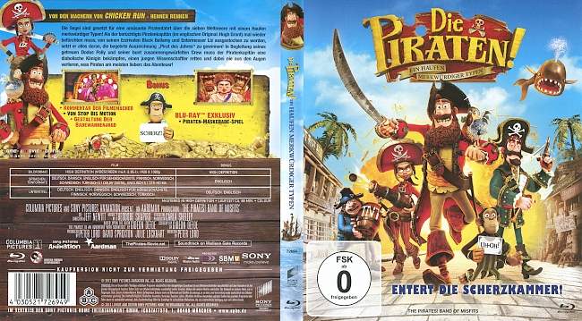 Die Piraten Ein Haufen merkwuerdiger Typen blu ray cover german