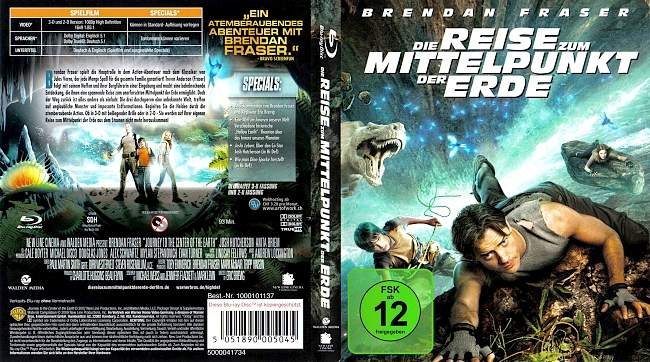 Die Reise zum Mittelpunkt der Erde Brendan Fraser german blu ray cover