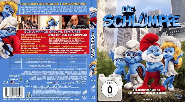Die Schluempfe 1 The Smurfs german blu ray cover