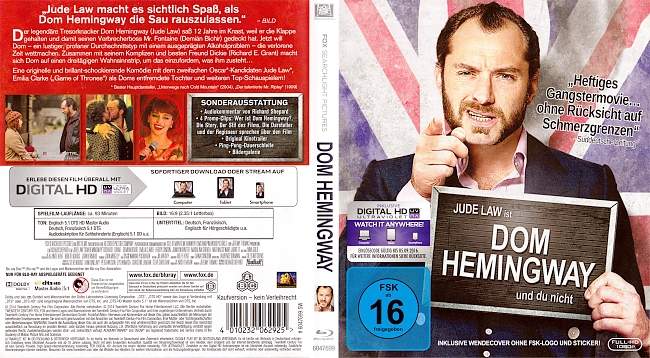 Dom Hemingway Jude Law blu ray cover german