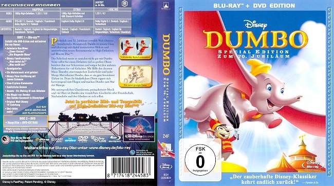 Dumbo german blu ray cover