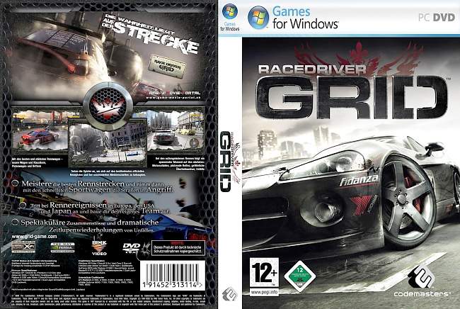 GRID Racedriver pc cover german