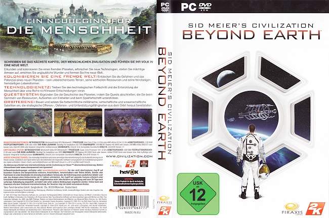 Sid Meiers Civilization Beyond Earth pc cover german