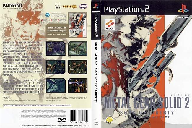 Metal Gear Solid 2 Sons of Liberty Playstation 2 cover german