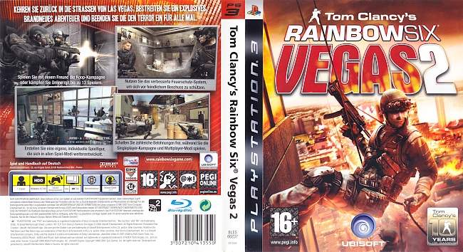 Rainbow Six Vegas 2 Tom Clancys german ps3 cover