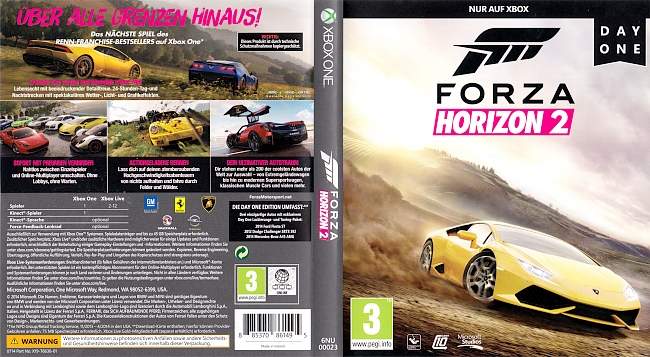 Forza Horizon 2 german xbox one cover