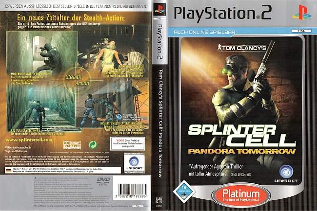 Splinter Cell Pandora Tomorrow Playstation 2 cover german