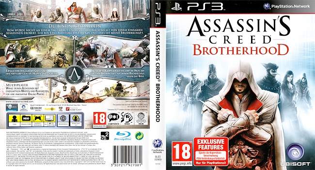 Assassins Creed Brotherhood german ps3 cover