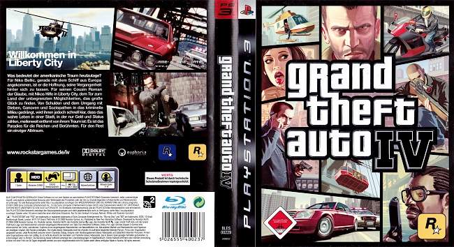 Grand Theft Auto 4 GTA IV german ps3 cover