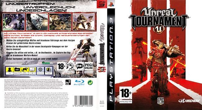 Unreal Tournament 3 german ps3 cover