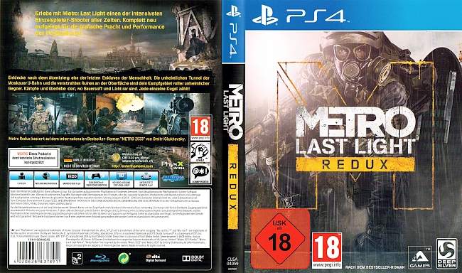 Metro Last Light Redux PS4 Cover german ps4 cover