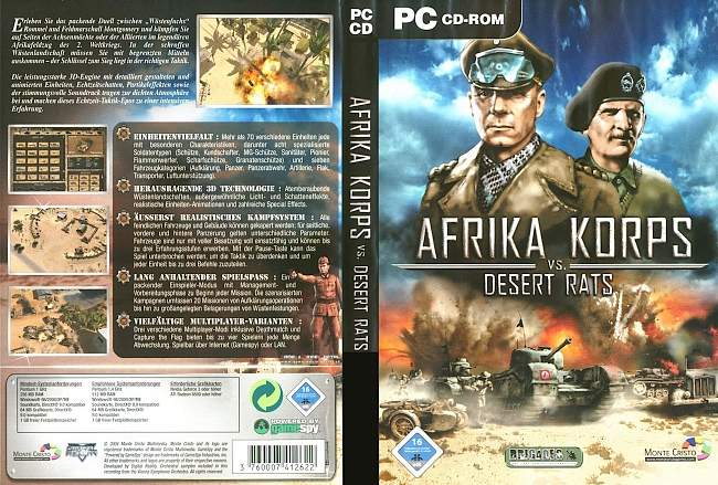 Afrika Korps vs Desert Rats pc cover german