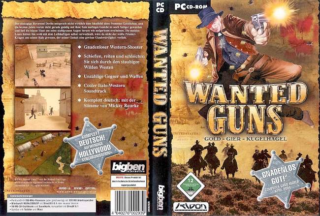 Wanted Guns pc cover german