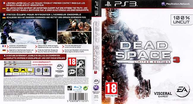 Dead Space 3 german ps3 cover