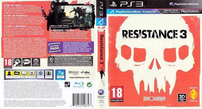 Resistance 3 german ps3 cover