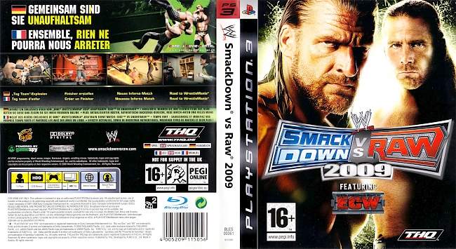 SmackDown vs Raw 2009 german ps3 cover