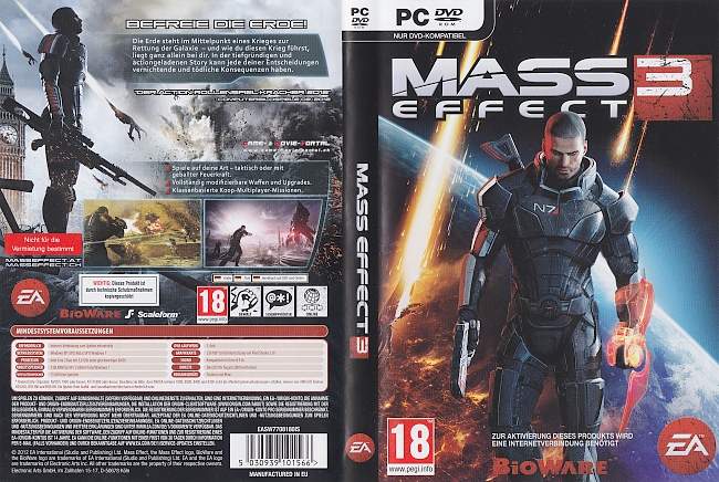 Mass Effect 3 pc cover german