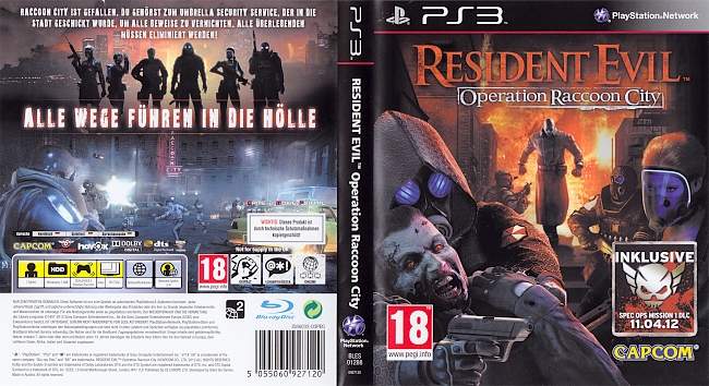 Resident Evil Raccoon City german ps3 cover