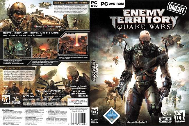 Quake Enemy Territory Quake Wars pc cover german