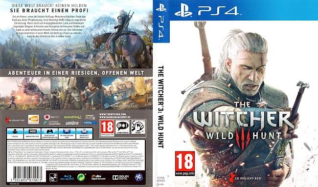The Witcher 3 Wild Hunt german ps4 cover