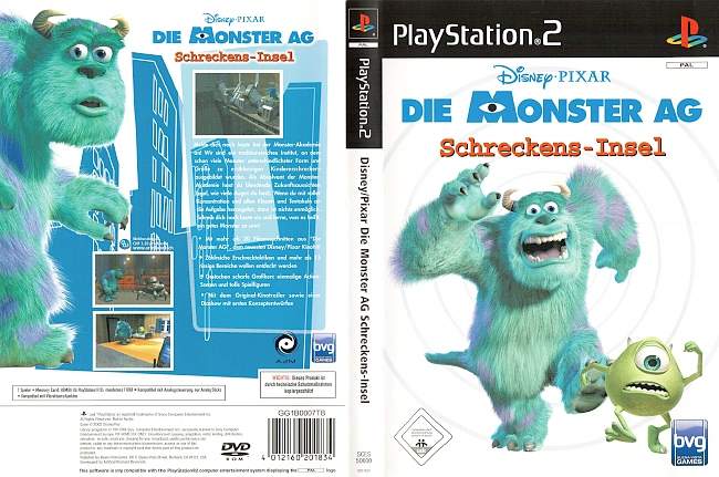 Die Monster AG Schreckens Insel Disney Pixar Playstation 2 cover german