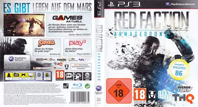 Red Faction Armageddon german ps3 cover