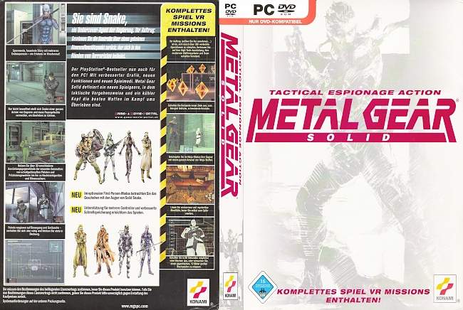 Metal Gear Solid pc cover german