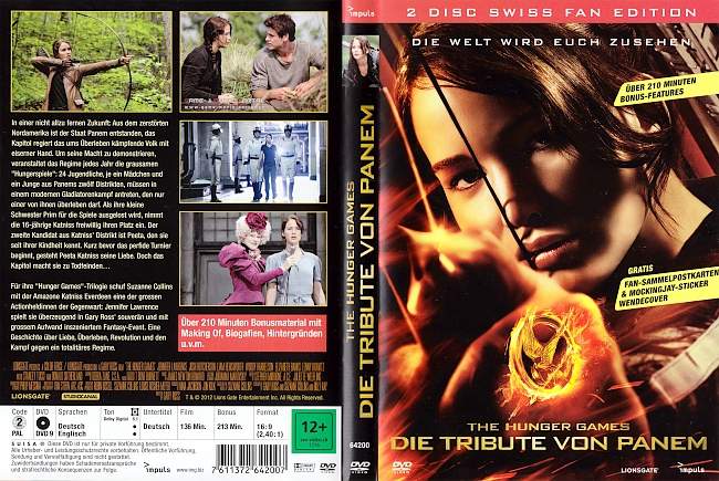 Die Tribute von Panem The Hunger Games Swiss Edition 2 german dvd cover