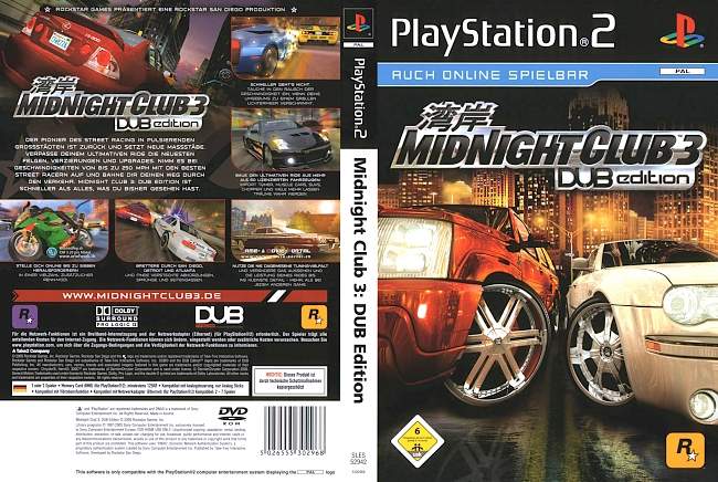 Midnight Club 3 Playstation 2 cover german