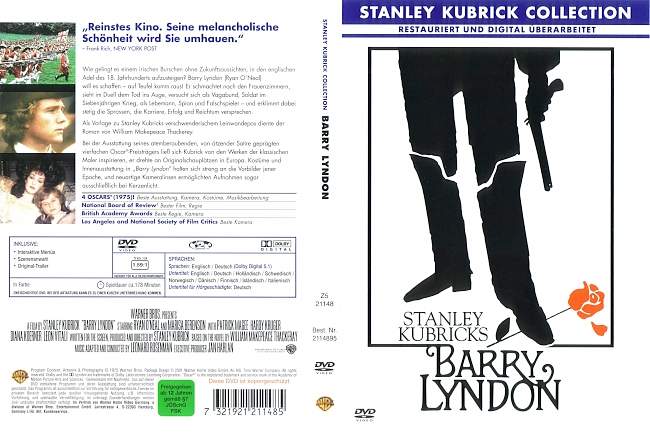 Barry Lyndon Stanley Kubrick german dvd cover