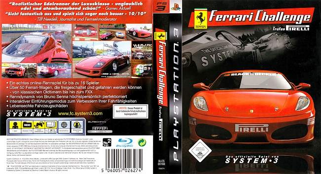 Ferrari Challenge Pirelli german ps3 cover