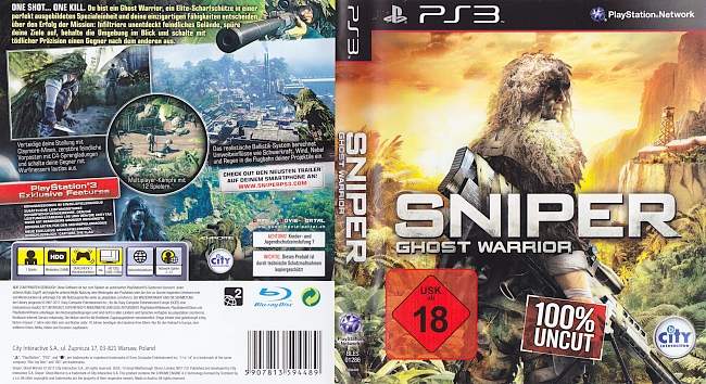 Sniper Ghost Warrior german ps3 cover