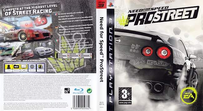 Need for Speed Pro Street german ps3 cover