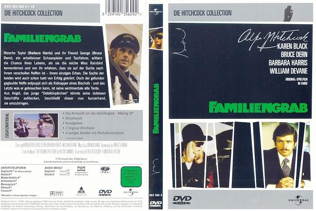Familiengrab Alfred Hitchcock dvd cover german