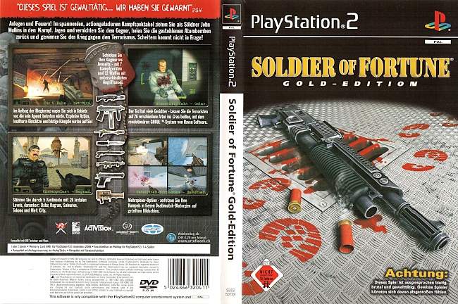 Soldier of Fortune Gold Edition Playstation 2 cover german