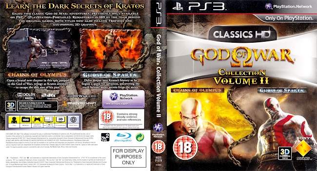 God of War Collection Volume 2 Chains of Olympus Ghost of Sparts german ps3 cover