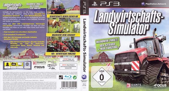 Landwirtschafts Simulator 2013 german ps3 cover