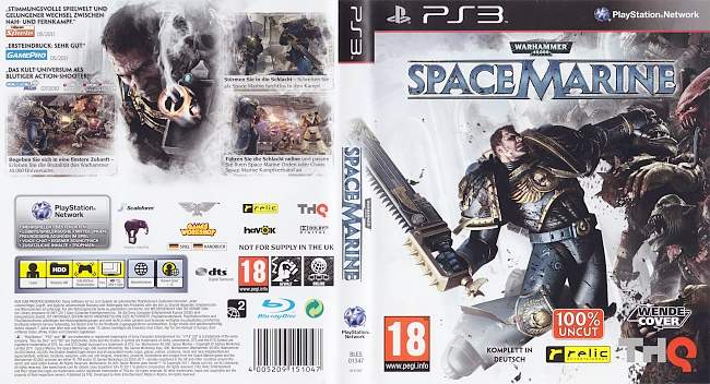 Space Marine Warhammer 40000 german ps3 cover